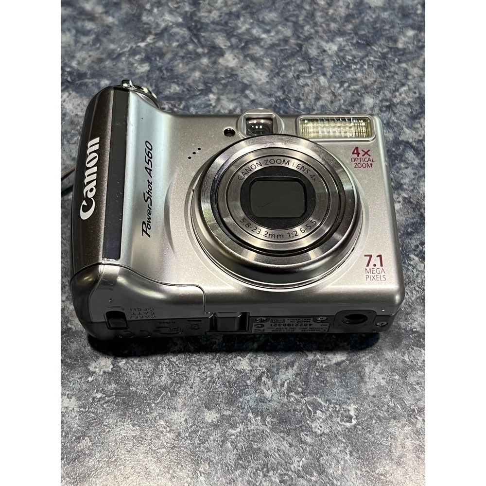 Canon PowerShot A560 7.1MP Digital Camera Silver 4x Optical Zoom PC1229